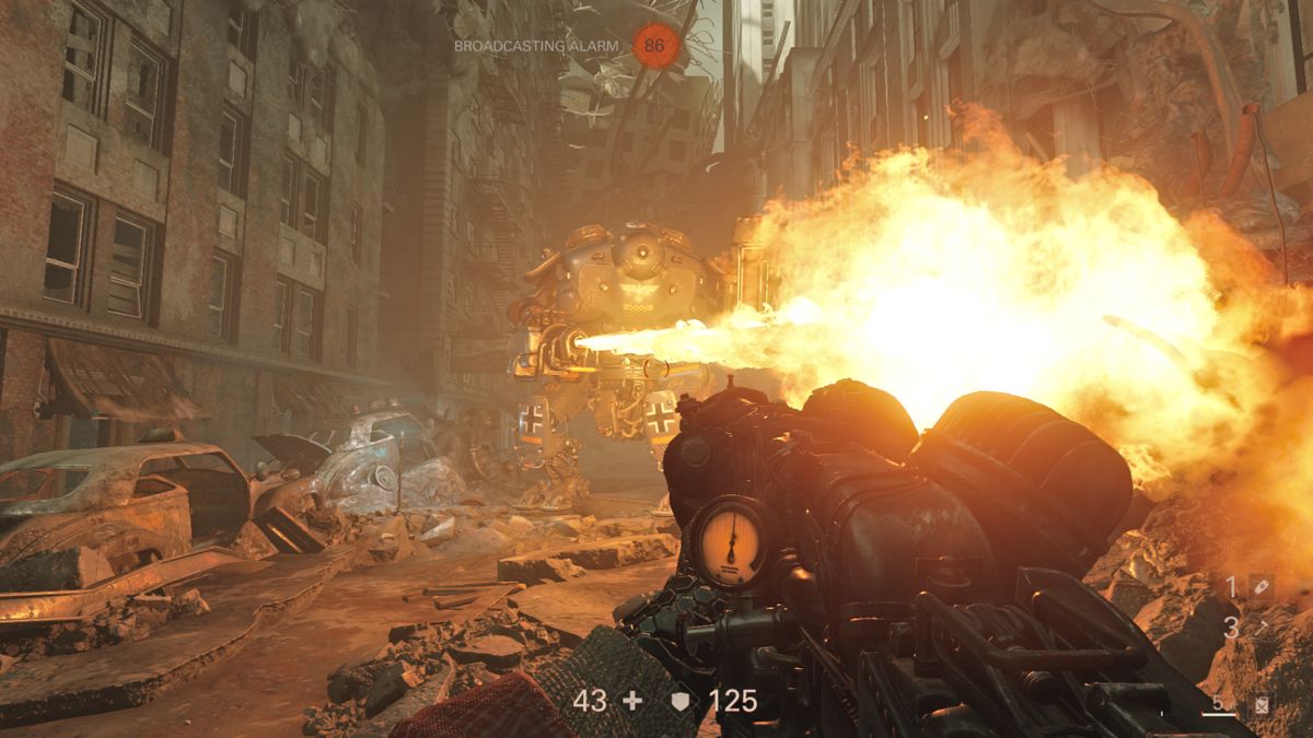Wolfenstein II: The New Colossus | Xbox One | gameplay screenshot | Region: North America | source-country= | Data by MobyGames.com