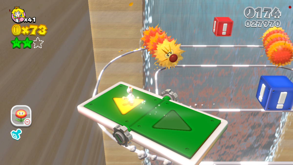
Super Mario 3D World | Wii U | gameplay screenshot | Region: North America | source-country= | Data by MobyGames.com