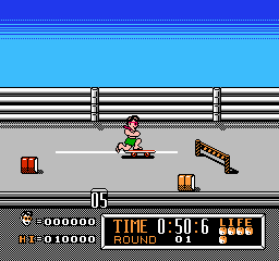 
Town & Country Surf Designs: Wood & Water Rage | NES | gameplay screenshot | Data by MobyGames.com