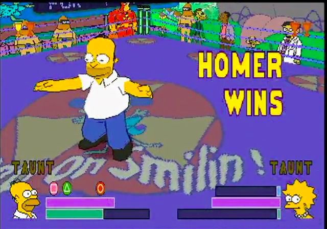 The Simpsons Wrestling | PlayStation | gameplay screenshot | Data by MobyGames.com