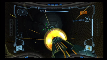 Metroid Prime Trilogy | Wii | gameplay screenshot | region=North America | edition=steelbook | source-country= | zypher-v2 | moby-7ec5f8f808fc | Data by MobyGames.com