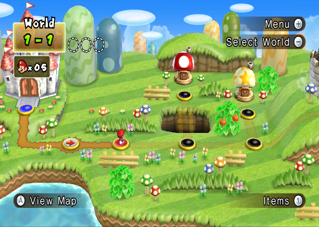 
New Super Mario Bros. Wii | Wii | gameplay screenshot | Region: North America | source-country= | Data by MobyGames.com