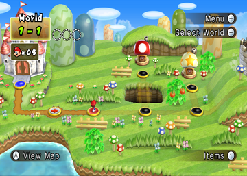 
New Super Mario Bros. Wii | Wii | gameplay screenshot | Region: North America | source-country= | Data by MobyGames.com