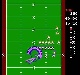
10-Yard Fight | NES | gameplay screenshot | Data by MobyGames.com