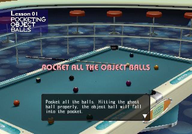 Q-Ball Billiards Master | PlayStation 2 | gameplay screenshot | region=North America | source-country= | zypher-v2 | moby-015e57527e2b | Data by MobyGames.com