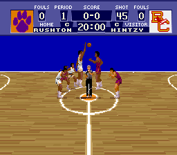 NCAA Basketball | SNES | gameplay screenshot | region=North America | source-country= | zypher-v2 | moby-38e029011274 | Data by MobyGames.com