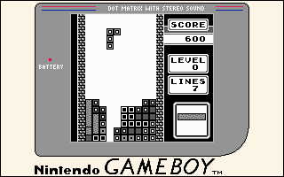 
Tetris | Game Boy | gameplay screenshot | Region: North America | source-country= | Data by MobyGames.com