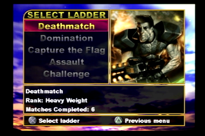 
Unreal Tournament | PlayStation 2 | gameplay screenshot | Region: North America | source-country= | Data by MobyGames.com