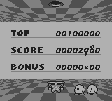 
Kirby's Pinball Land | Game Boy | gameplay screenshot | Data by MobyGames.com