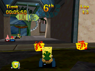
Nicktoons Racing | PlayStation | gameplay screenshot | Data by MobyGames.com