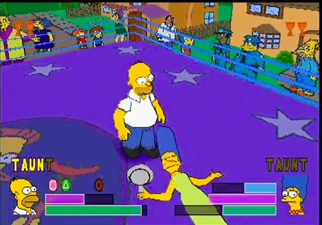 The Simpsons Wrestling | PlayStation | gameplay screenshot | Data by MobyGames.com