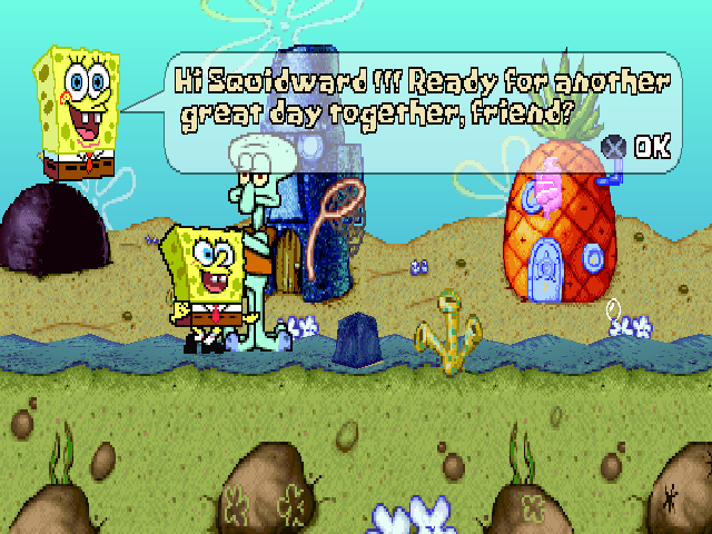 SpongeBob SquarePants: SuperSponge | PlayStation | gameplay screenshot | region=North America | source-country= | zypher-v2 | moby-fcf4dc3764ba | Data by MobyGames.com