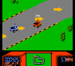 R.C. Pro-Am | NES | gameplay screenshot | Data by MobyGames.com