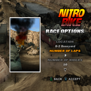 Nitrobike | PlayStation 2 | gameplay screenshot | region=North America | source-country= | zypher-v2 | moby-69ae0c40a2f4 | Data by MobyGames.com