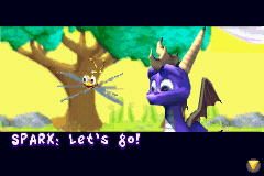 Spyro Orange: The Cortex Conspiracy | Game Boy Advance | gameplay screenshot | region=North America | source-country= | zypher-v2 | moby-7cc0c662e491 | Data by MobyGames.com