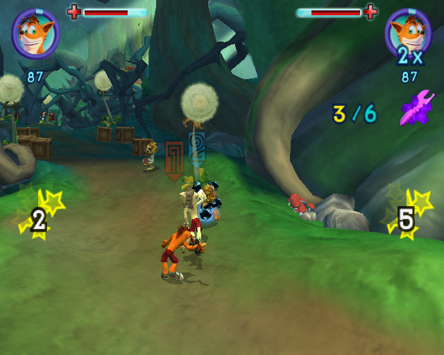 Crash: Mind over Mutant | PlayStation 2 | gameplay screenshot | region=North America | source-country= | zypher-v2 | moby-1353b8f4e170 | Data by MobyGames.com