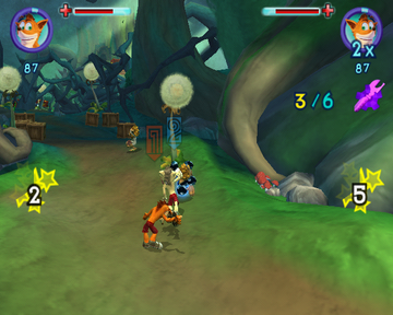 Crash: Mind over Mutant | PlayStation 2 | gameplay screenshot | region=North America | source-country= | zypher-v2 | moby-1353b8f4e170 | Data by MobyGames.com