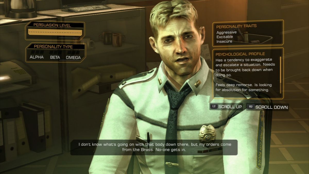 
Deus Ex: Human Revolution | PlayStation 3 | gameplay screenshot | Region: North America | source-country= | Data by MobyGames.com