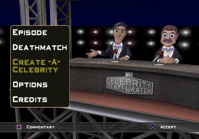 
MTV Celebrity Deathmatch | PlayStation 2 | gameplay screenshot | Data by MobyGames.com