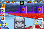 Mario Kart: Super Circuit | Game Boy Advance | gameplay screenshot | region=North America | source-country= | zypher-v2 | moby-0c80852cdc57 | Data by MobyGames.com