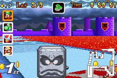 Mario Kart: Super Circuit | Game Boy Advance | gameplay screenshot | region=North America | source-country= | zypher-v2 | moby-0c80852cdc57 | Data by MobyGames.com