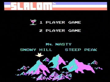 
Slalom | NES | gameplay screenshot | Data by MobyGames.com