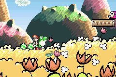 Yoshi's Island: Super Mario Advance 3 | Game Boy Advance | gameplay screenshot | Region: North America | source-country= | Data by MobyGames.com