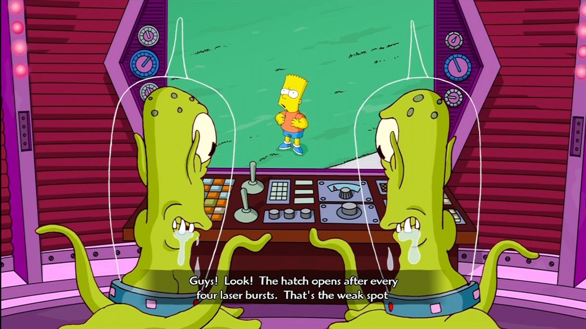 The Simpsons Game | Xbox 360 | gameplay screenshot | Region: North America | source-country= | Data by MobyGames.com