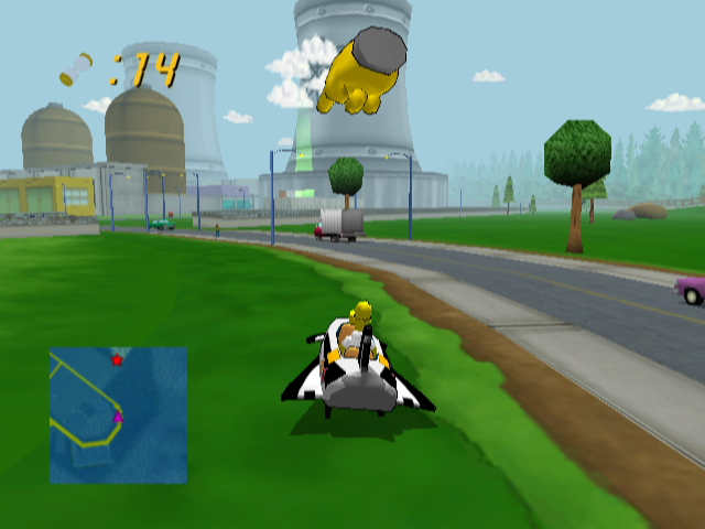 
The Simpsons: Road Rage | GameCube | gameplay screenshot | Data by MobyGames.com