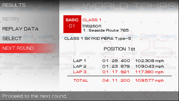 Ridge Racer | PSP | gameplay screenshot | region=North America | source-country= | zypher-v2 | moby-a329e8411a1d | Data by MobyGames.com