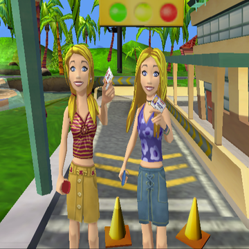 
Mary-Kate and Ashley: Sweet 16 - Licensed to Drive | PlayStation 2 | gameplay screenshot | Data by MobyGames.com
