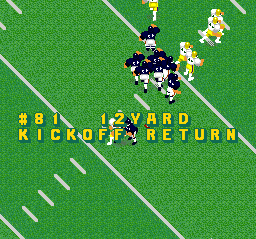 Super Play Action Football | SNES | gameplay screenshot | region=North America | source-country= | zypher-v2 | moby-626c49cc300e | Data by MobyGames.com