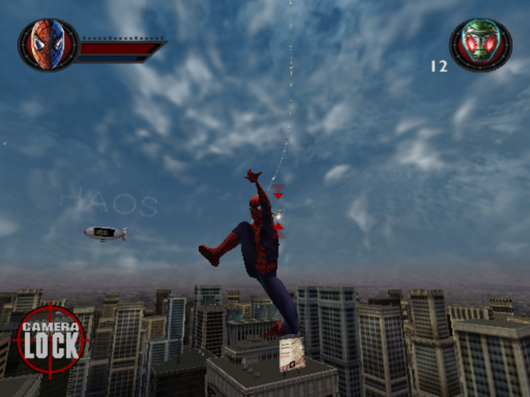 Spider-Man | PlayStation 2 | gameplay screenshot | region=North America | source-country= | zypher-v2 | moby-01a1104dec27 | Data by MobyGames.com
