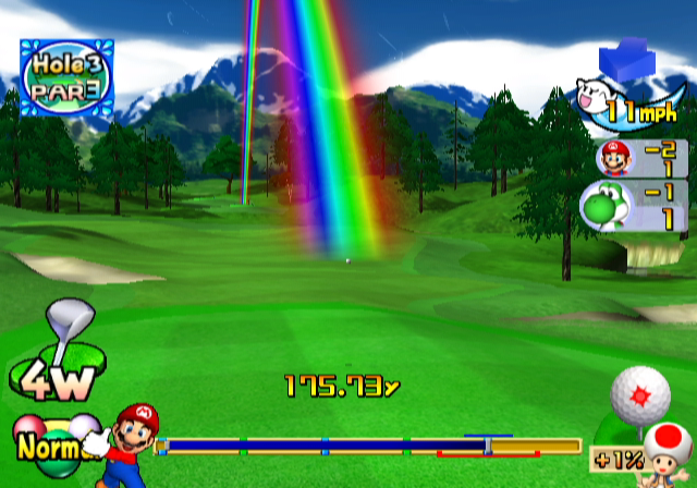 Mario Golf: Toadstool Tour | GameCube | gameplay screenshot | region=North America | source-country= | zypher-v2 | moby-906be6da837a | Data by MobyGames.com