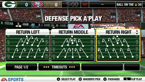 Madden NFL 09 | PSP | gameplay screenshot | region=North America | source-country= | zypher-v2 | moby-a23c0c70ce90 | Data by MobyGames.com