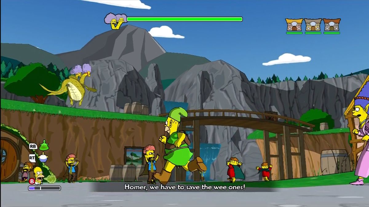 
The Simpsons Game | Xbox 360 | gameplay screenshot | Region: North America | source-country= | Data by MobyGames.com