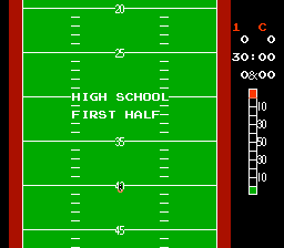 
10-Yard Fight | NES | gameplay screenshot | Data by MobyGames.com