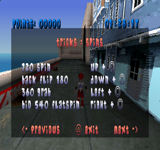 X-Bladez: Inline Skater | PlayStation | gameplay screenshot | region=North America | source-country= | zypher-v2 | moby-0e3e2ea3cbf7 | Data by MobyGames.com