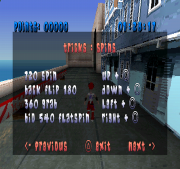 X-Bladez: Inline Skater | PlayStation | gameplay screenshot | region=North America | source-country= | zypher-v2 | moby-0e3e2ea3cbf7 | Data by MobyGames.com