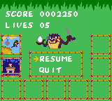 
Taz-Mania | Game Gear | gameplay screenshot | Data by MobyGames.com