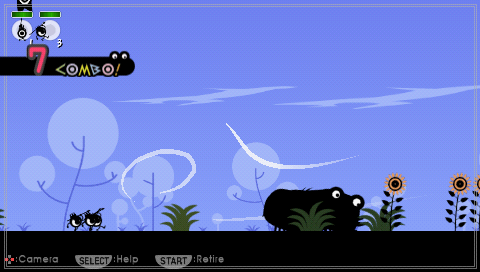 Patapon | PSP | gameplay screenshot | region=North America | source-country= | zypher-v2 | moby-4c320f41df96 | Data by MobyGames.com