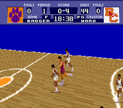 NCAA Basketball | SNES | gameplay screenshot | region=North America | source-country= | zypher-v2 | moby-b30a83876d62 | Data by MobyGames.com