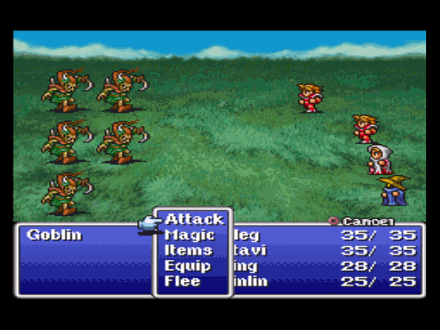 
Final Fantasy Origins | PlayStation | gameplay screenshot | Data by MobyGames.com