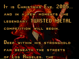 
Twisted Metal | PlayStation | gameplay screenshot | Data by MobyGames.com
