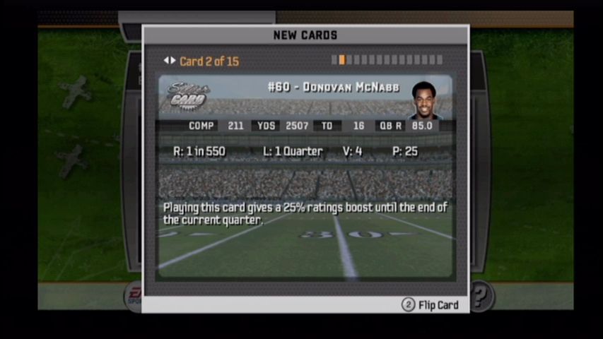 Madden NFL 07 | Wii | gameplay screenshot | region=North America | source-country= | zypher-v2 | moby-337ce3d97b58 | Data by MobyGames.com