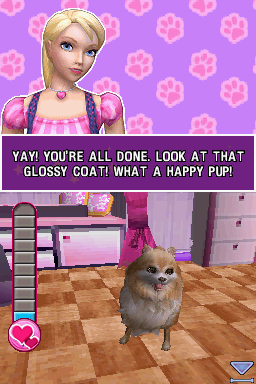 
Barbie: Groom and Glam Pups | Nintendo DS | gameplay screenshot | Data by MobyGames.com