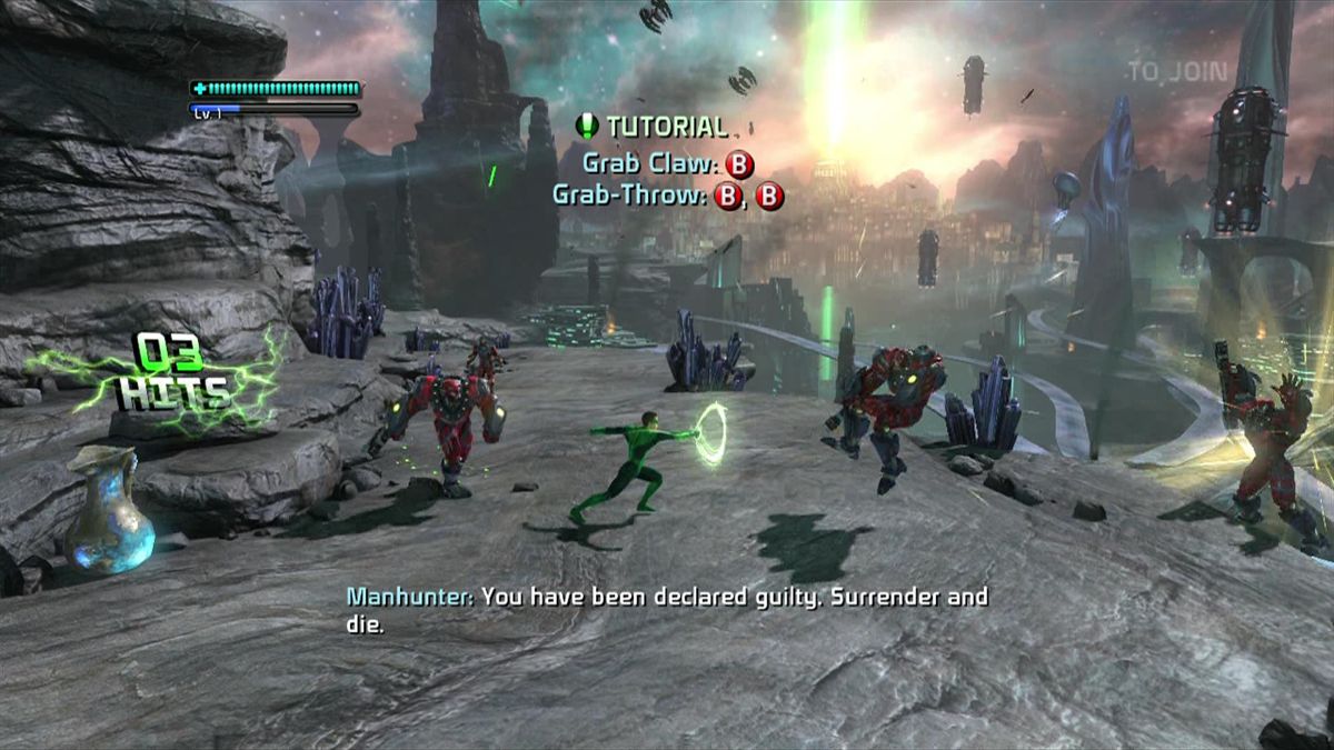 
Green Lantern: Rise of the Manhunters | Xbox 360 | gameplay screenshot | Region: North America | source-country= | Data by MobyGames.com