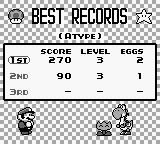 
Yoshi | Game Boy | gameplay screenshot | Region: North America | source-country= | Data by MobyGames.com