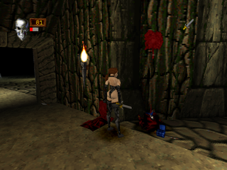 Deathtrap Dungeon | PlayStation | gameplay screenshot | Region: North America | source-country= | Data by MobyGames.com