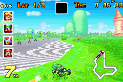 Mario Kart: Super Circuit | Game Boy Advance | gameplay screenshot | region=North America | source-country= | zypher-v2 | moby-989421ac4f0b | Data by MobyGames.com
